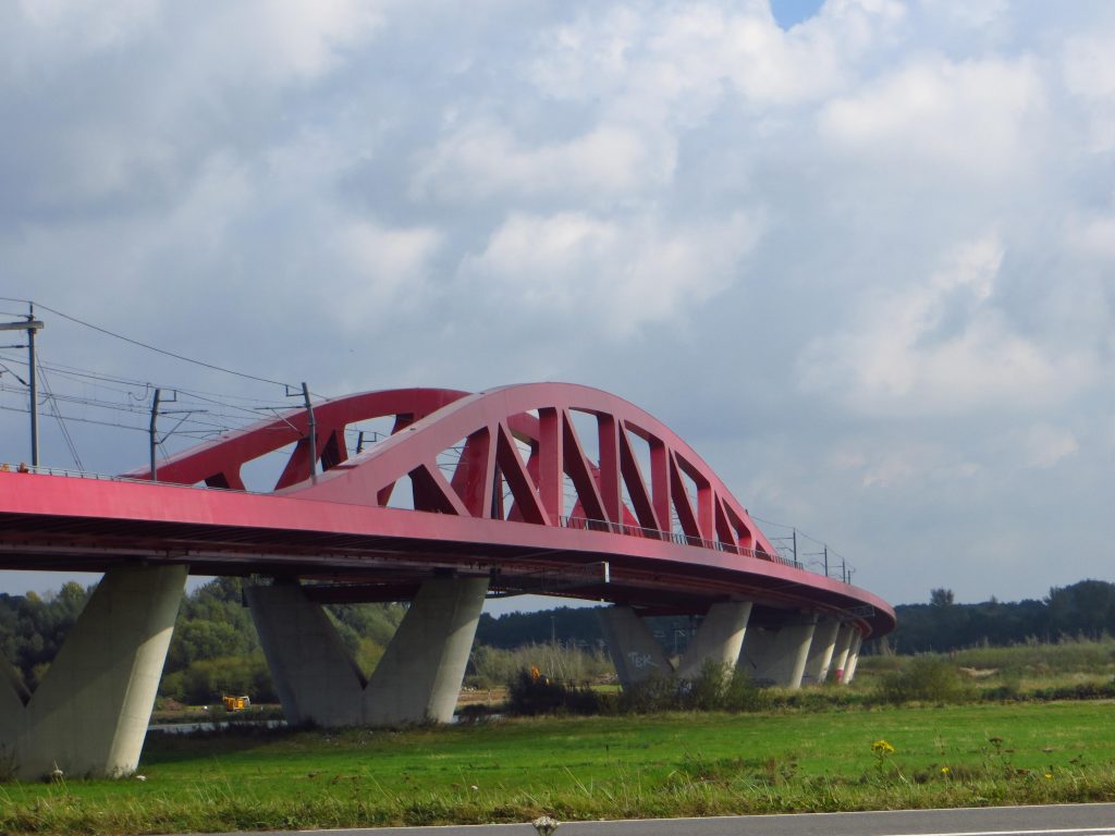 Nieuwe spoorbrug over de IJssel van de Hanzelijn.