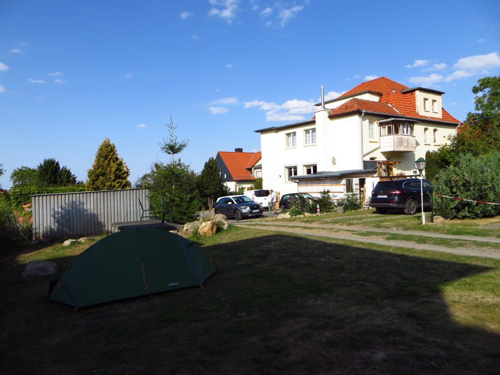 Bad Suderode en mijn campingveld achter hotel "Am Kurpark".